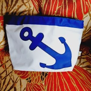 Sailcloth Anchor Cosmetic/Travel Bag